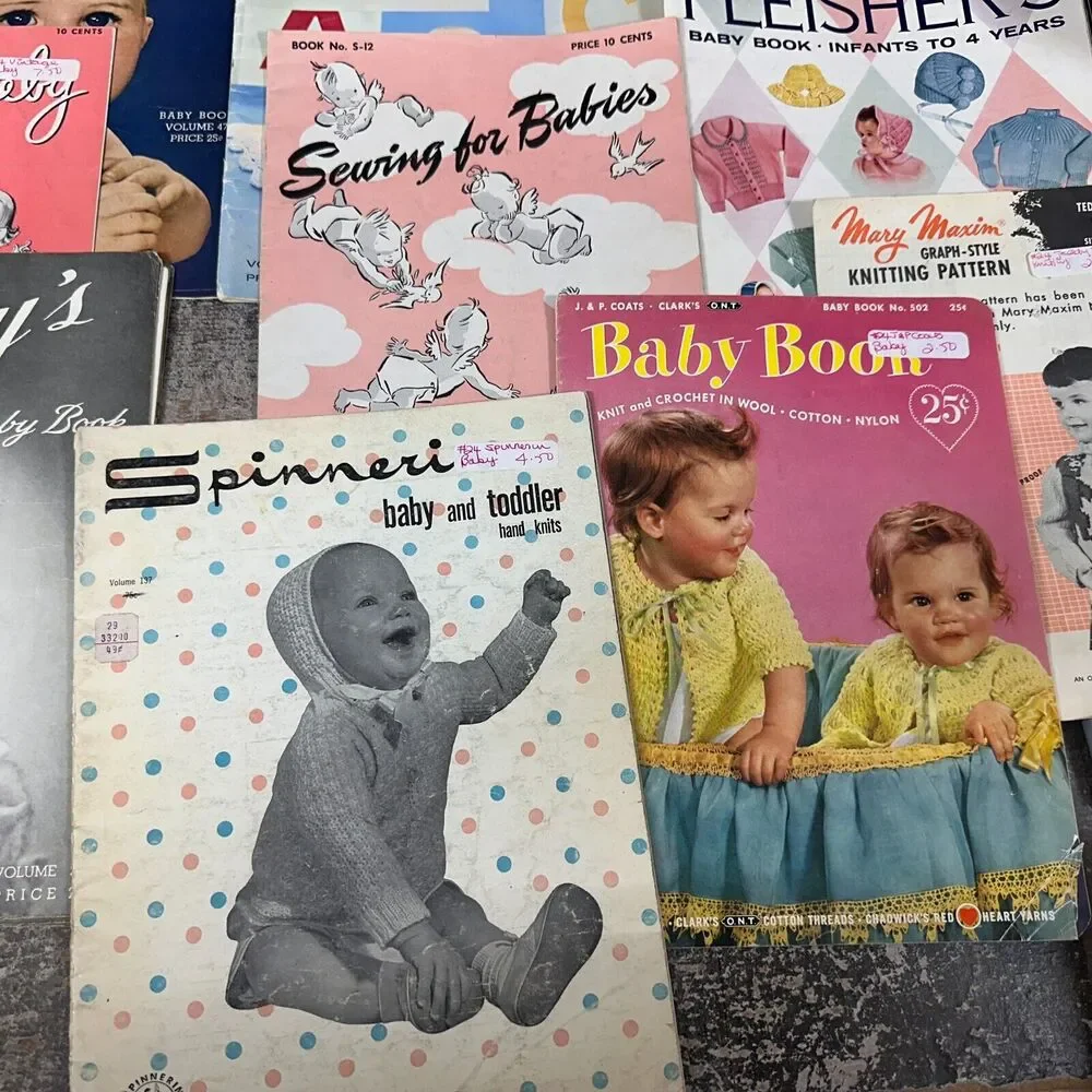 Vintage Baby Books Pattern Sewing Magazines‎ Lot Crafts Handmade Clothing